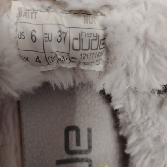 Hey Dude womens britt nut size 6 lace up booties Sherpa Lined Slip On Loafers - Picture 14 of 16